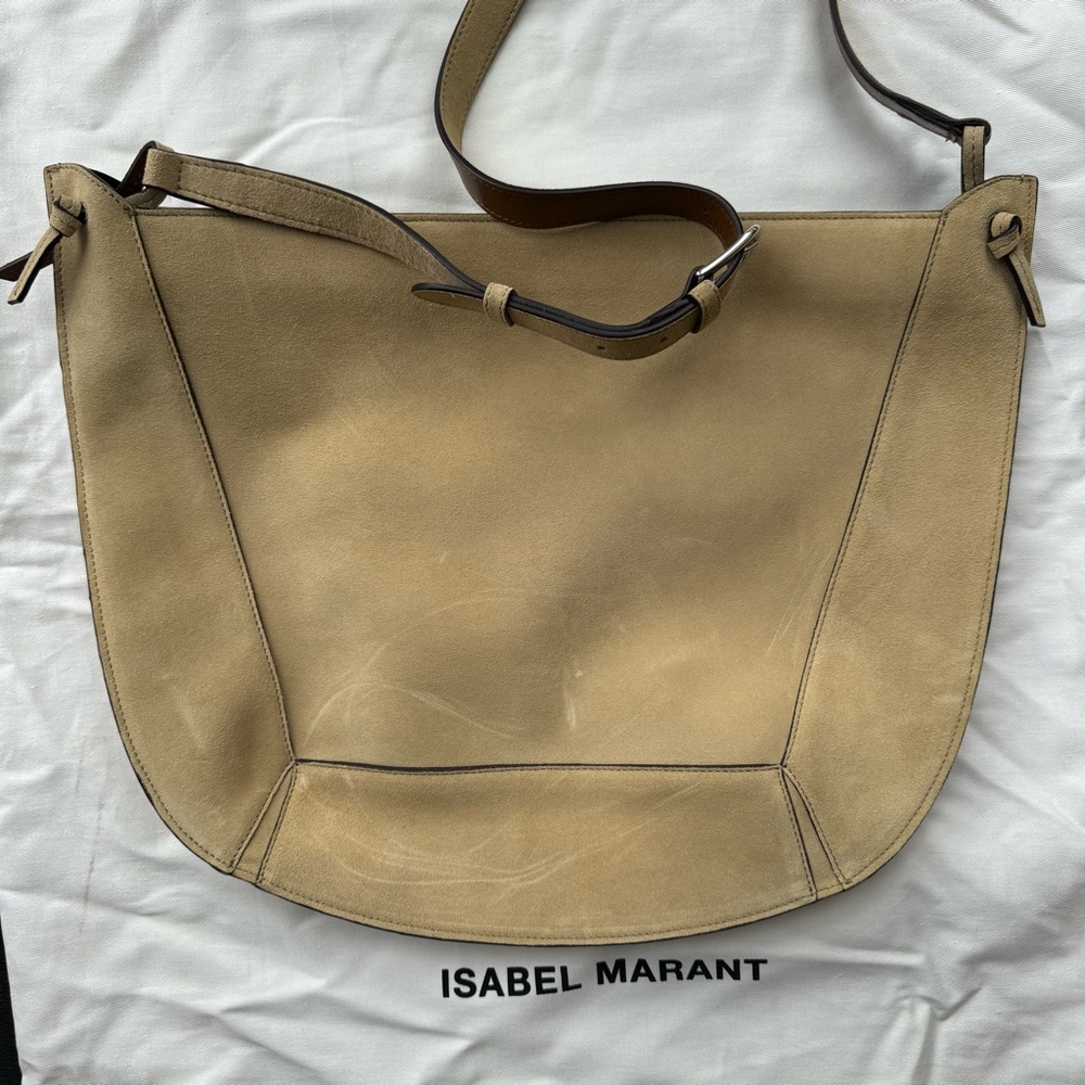 Isabel Marant Beige Suede Shoulder Bag NWOT - Picture 6 of 10